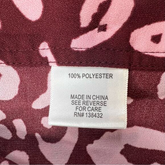 Modcloth Admirers Button Front Pink Leopard Animal Print Midi Skirt Size 20 - Picture 9 of 11